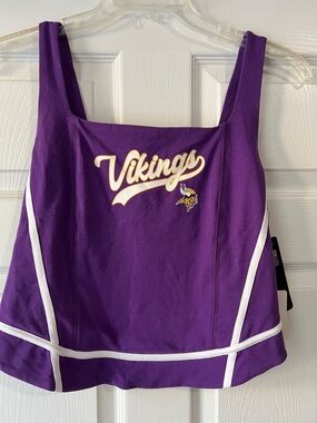 NFL Purple Vikings Tank Top with White Trim